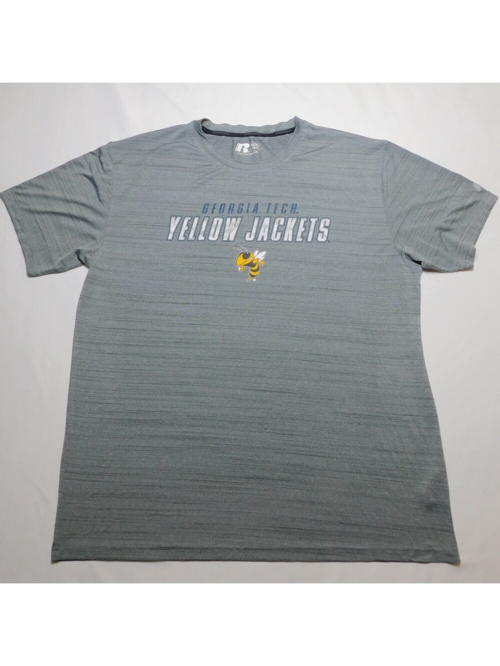 Russell Athletic Georgia Tech Yellow Jackets Shirt Mens XL Grey Performance Tee